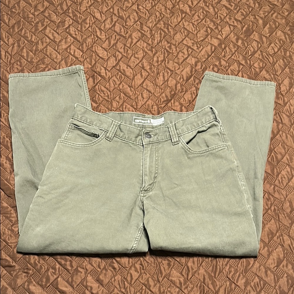 Carhartt Green Chinos Versatile Cotton Blend